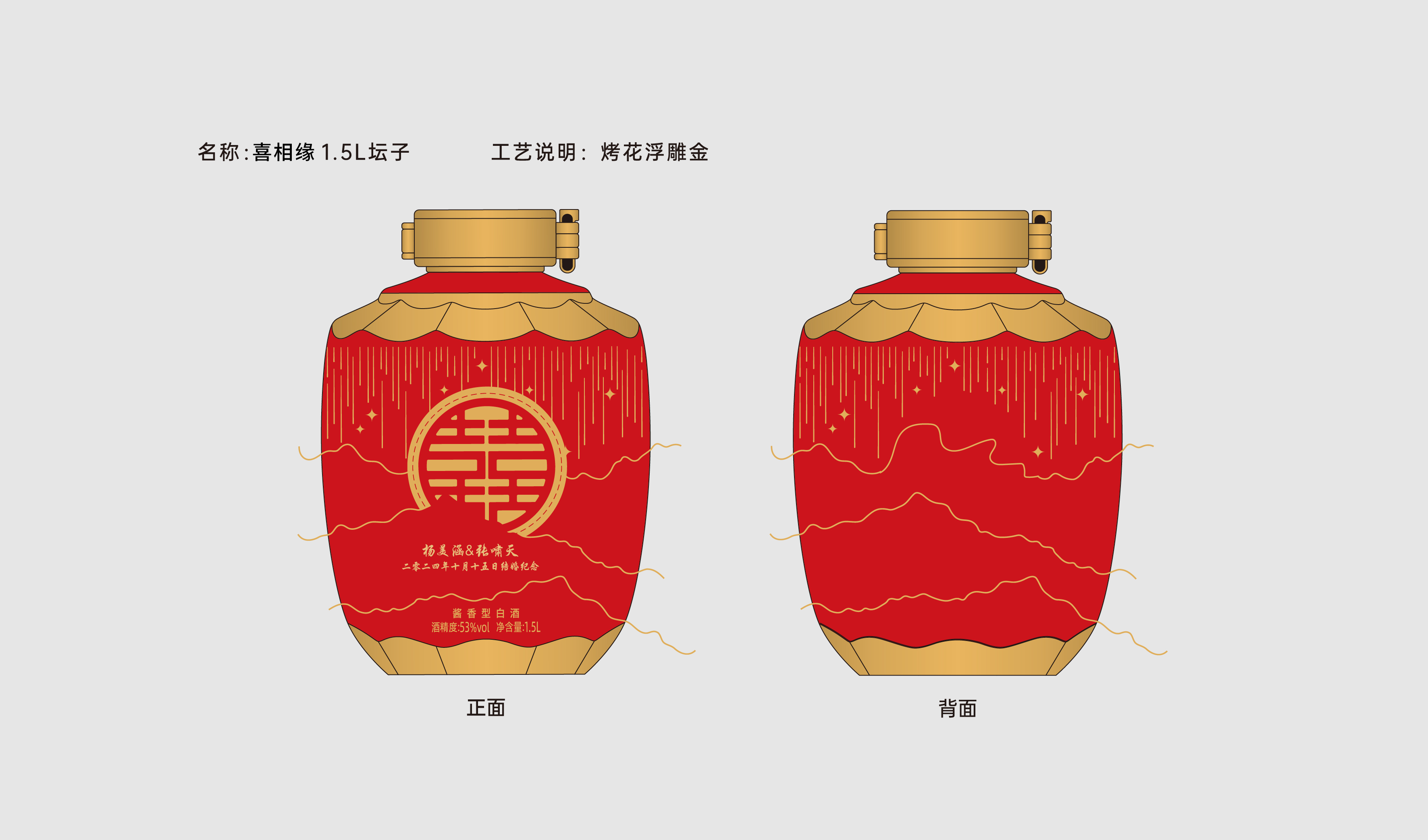 婚宴&mdash;&mdash;喜相缘 酒包装设计 平面文件